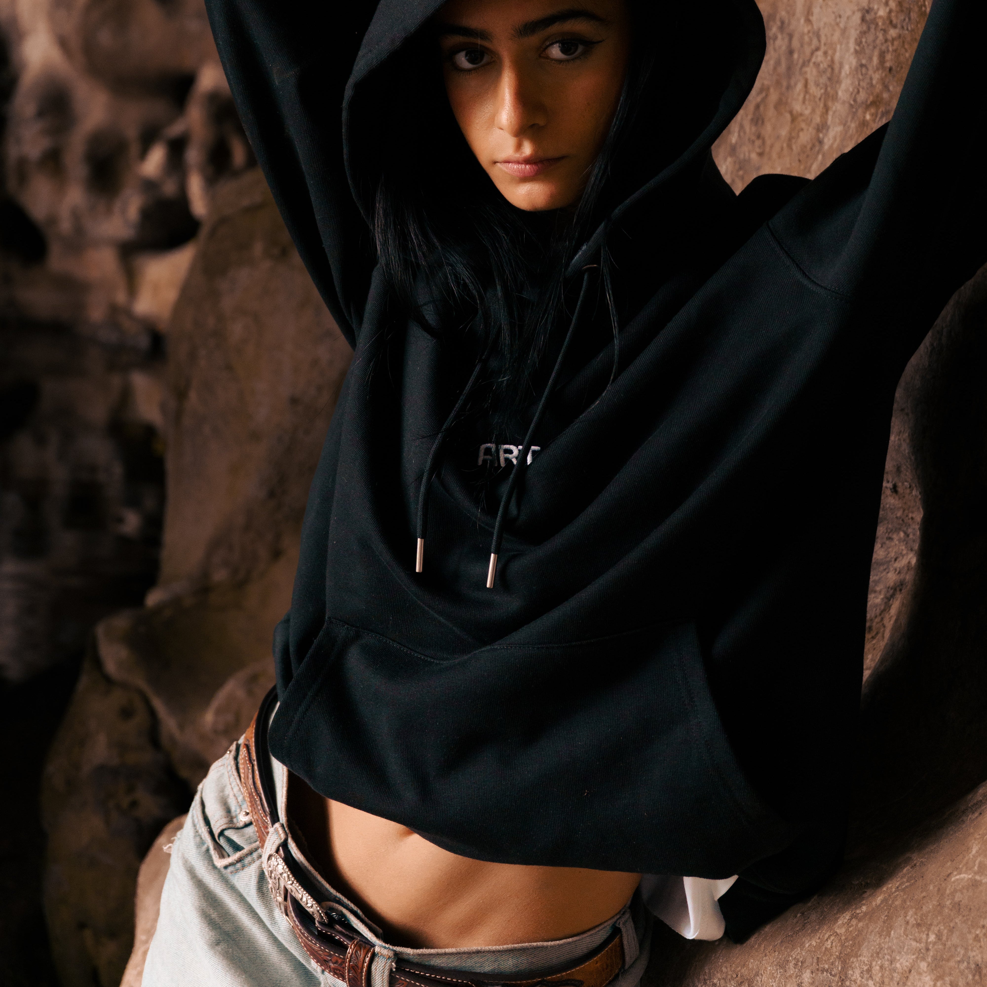 Shadow Gaze Black Hoodie