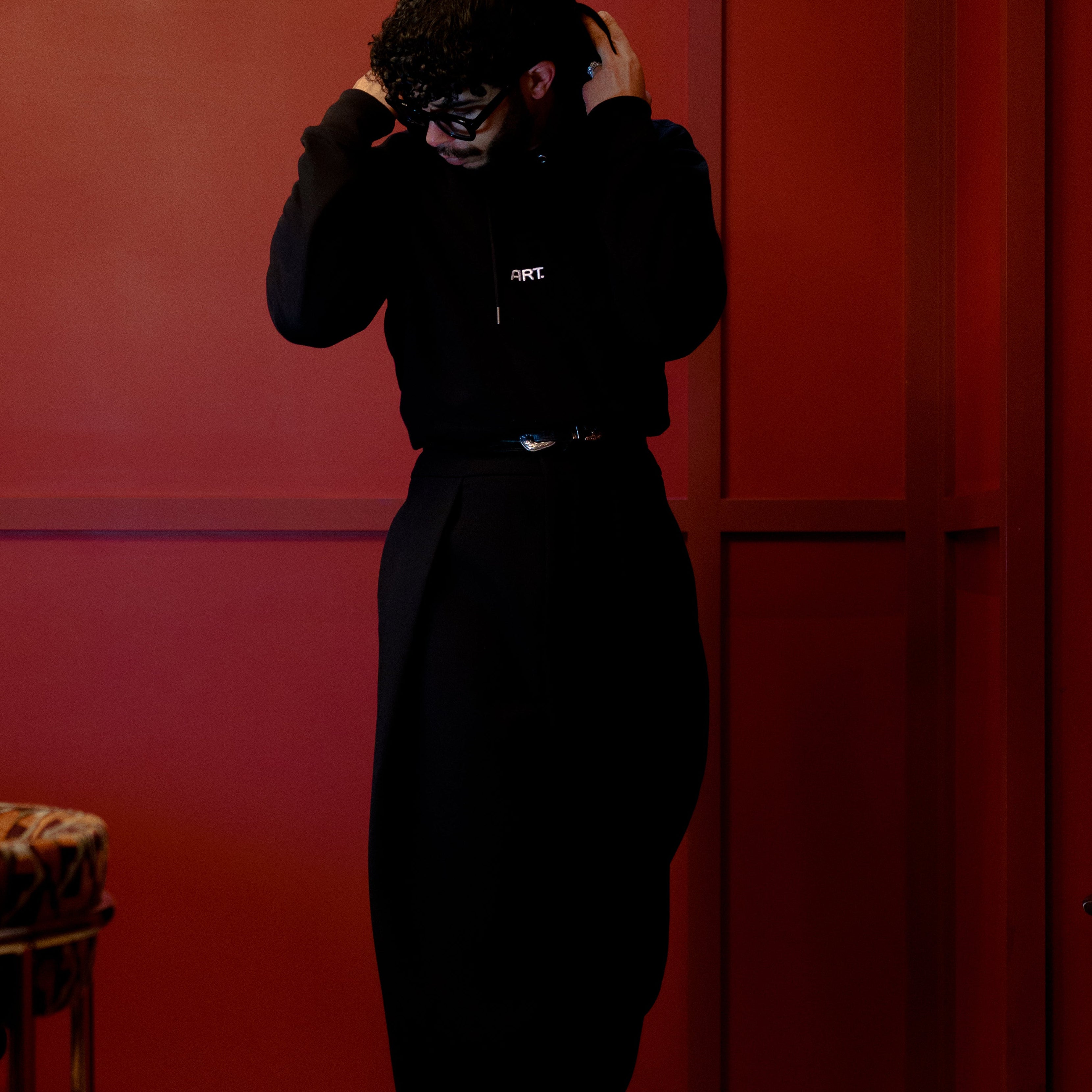 Shadow Gaze Black Hoodie