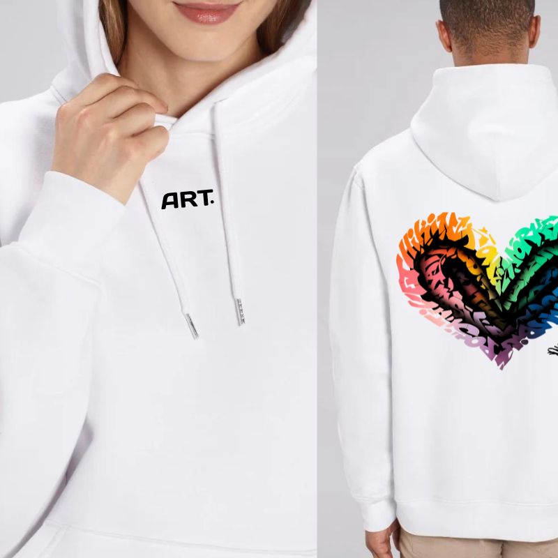 Hoodie Chromatic Love White